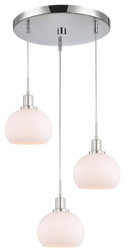 Austin 3-light Opal Ball Mini-pendant Cluster with Embedded LED