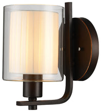 Load image into Gallery viewer, Alaina 1-Light Wall Sconce, Off-White Pleated Fabric Shade