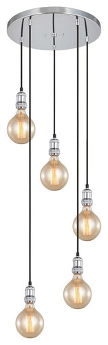 Woodbridge Lighting Fulton Cluster Pendant with G125 Bulb