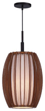 Load image into Gallery viewer, Fins Wood 1-Light Mini-pendant, Bronze