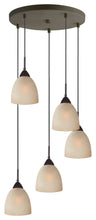 Load image into Gallery viewer, Hampton Ridge Cluster Pendant, Bronze/Light Brown Glass