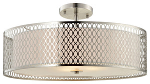 Woodbridge Lighting Spencer LED Semi-Flush, Nickel, Large