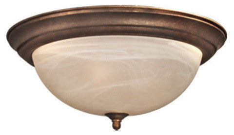 Anson 3-Light Flush-Mount Ceiling Light, Marbled Bronze