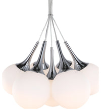 Load image into Gallery viewer, Alicia 7-Light Tight Pendant Cluster, Chrome, Opal LED