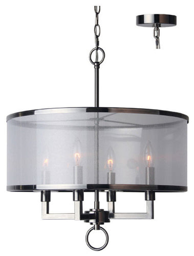 Jamison 4-Light Pendant Chandelier, Antique Nickel