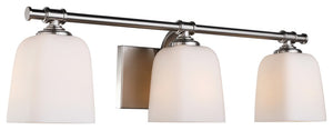 Woodbridge Lighting Blaire 3-Light Bath, Satin Nickel