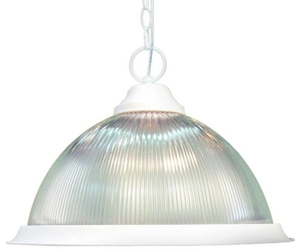 Woodbridge Lighting Interior Complements Large Prism Dome Pendant, White