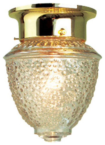 Flush Mount, 1-Light, Set of 12, Brass, Clear Lichi