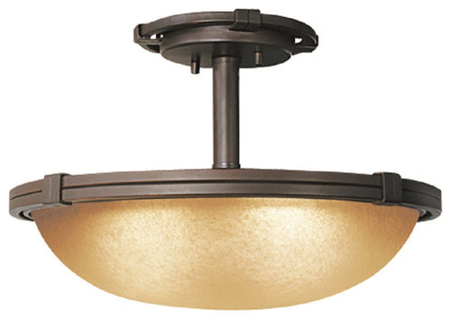 Wayman Semi-Flush Mount, Bronze