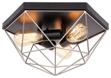 Load image into Gallery viewer, Woodbridge Lighting Lanning Flush Mount Bulb, Nickel/Black