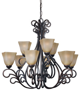 Woodbridge Lighting Palermo Chandelier, 9-Light, 29.25"x32"