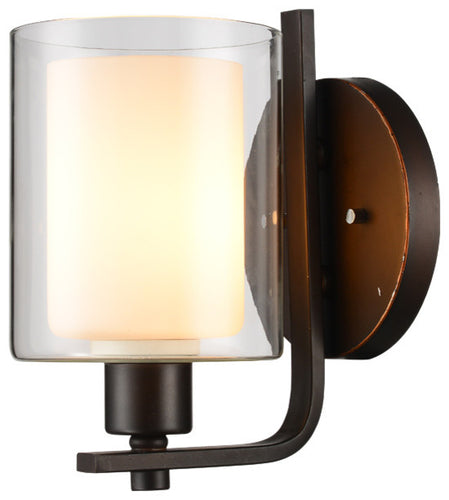 Alaina 1-Light Wall Sconce, Opal Glass