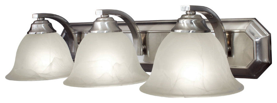 Marissa 3-Light Bathroom Light, Satin Nickel