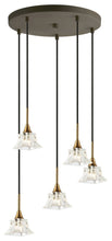 Load image into Gallery viewer, Woodbridge Lighting Christina Pendants, Brass/Bronze, 5-Light