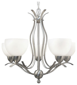 Hampton Ridge 5-Light Chandelier, Satin Nickel