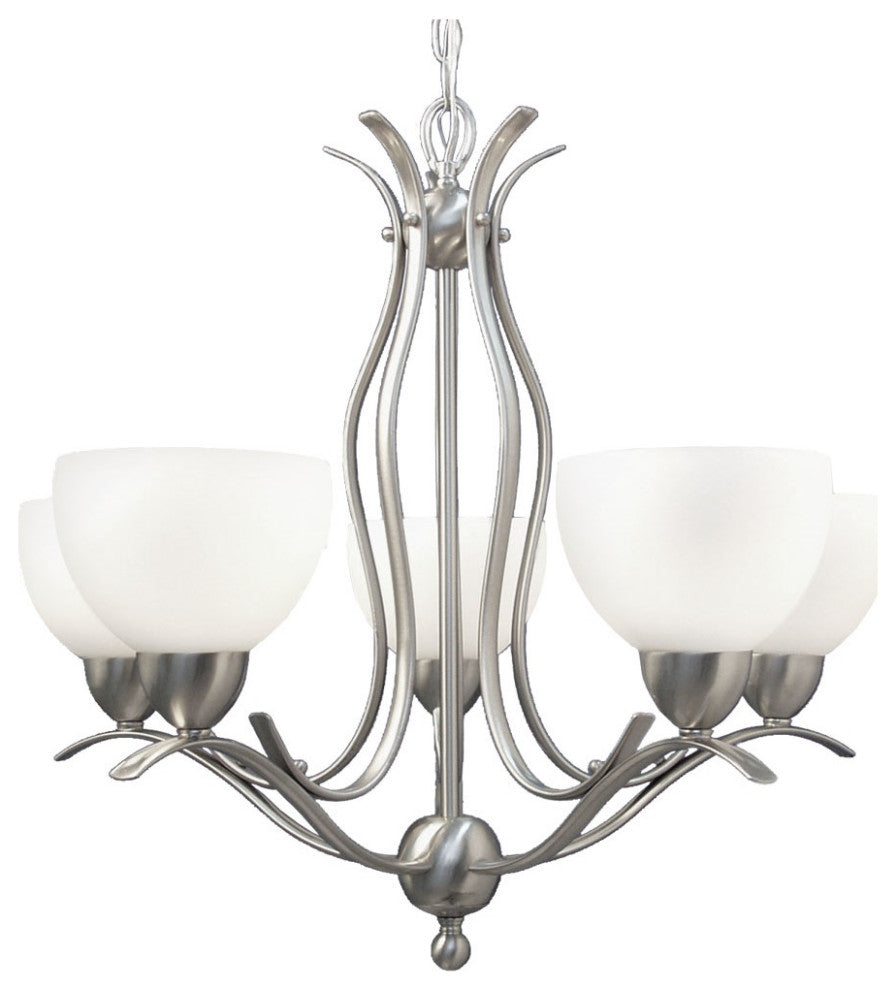 Hampton Ridge 5-Light Chandelier, Satin Nickel