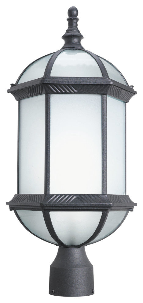 Woodbridge Lighting Glenwood Energy Saving Post Mount Light, Powder Coat Black