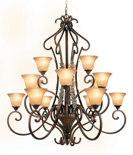 Woodbridge Lighting Hawthorne Shaded Chandelier, 15-Light