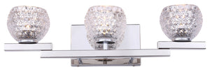 Woodbridge Lighting Jewel 3-Light Bath LED, Mercury Crystal ball