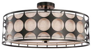 Woodbridge Lighting 3-Light Fleming 22" Semi-Flush, LED