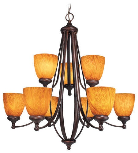 Woodbridge Lighting Kenshaw Chandelier, Bordeaux, (6+3)l - 28.75