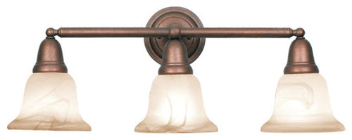 Hudson Glen 3-Light Bathroom Light, Marbled Bronze