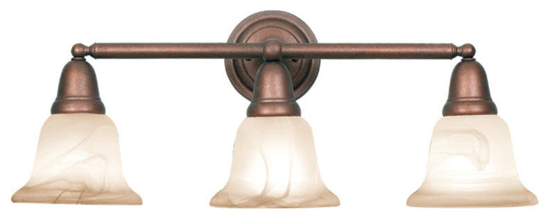 Hudson Glen 3-Light Bathroom Light, Marbled Bronze