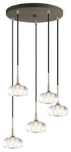 Load image into Gallery viewer, Christina 5-Light Cluster Pendant, Nickel/Bronze