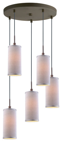 Stevens Multi-Light Pendant Cluster, Bronze, Gray