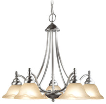 Load image into Gallery viewer, Anson 5-Light Chandelier, Satin Nickel