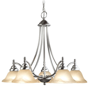 Anson 5-Light Chandelier, Satin Nickel