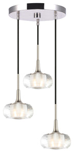 Woodbridge Lighting Christina 5-Light Cluster Pendant, Nickel/ Nickel