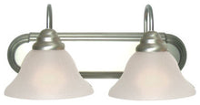 Load image into Gallery viewer, Racetrack 2-Light Bathroom Light, Satin Nickel