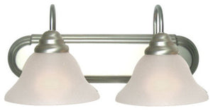 Racetrack 2-Light Bathroom Light, Satin Nickel