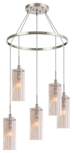 Woodbridge Lighting Tube 5-Light Pendant Chandelier