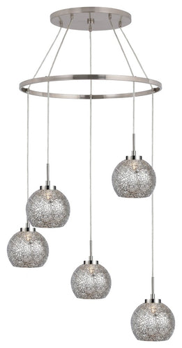 Woodbridge Lighting Elliptic Ball 5-Light Pendant Chandelier