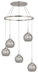 Woodbridge Lighting Elliptic Ball 5-Light Pendant Chandelier