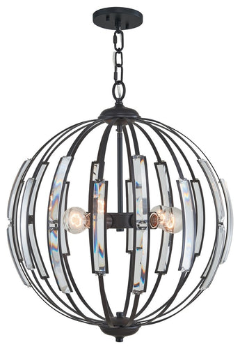 Woodbridge Lighting Parisian Globe Pendant Chandelier with ST64 Bulb