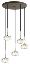 Load image into Gallery viewer, Woodbridge Lighting Christina 5-Light Cluster Pendant, Chrome/Bronze