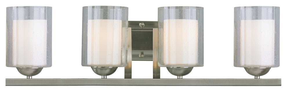 Cosmo 4-Light Bathroom Light, Satin Nickel