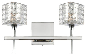 Woodbridge Lighting Bristol 2-Light Bath, Mercury Crystal Square