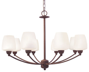 Woodbridge Lighting Copenhagen Textured Coffee Chandelier, 8l - 28.5"d