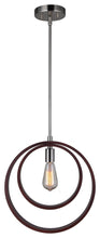 Load image into Gallery viewer, Hoops Mid-Pendant, Satin Nickel, Double Circle