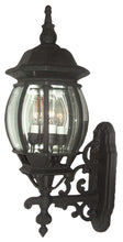 Load image into Gallery viewer, Basic Outdoor 3-Light Sconce, Powder Coat Black