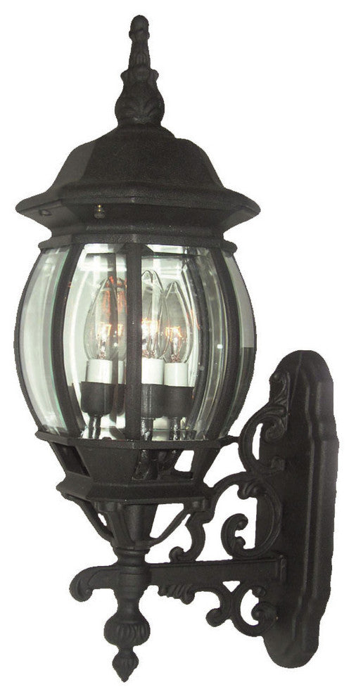 Basic Outdoor 3-Light Sconce, Powder Coat Black