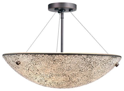 Dish 3-Light Semi-Flush Ceiling Light, Metallic Bronze