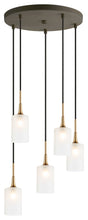 Load image into Gallery viewer, Woodbridge Lighting Chelsea Cluster Pendant, Opal Cylinder Glass