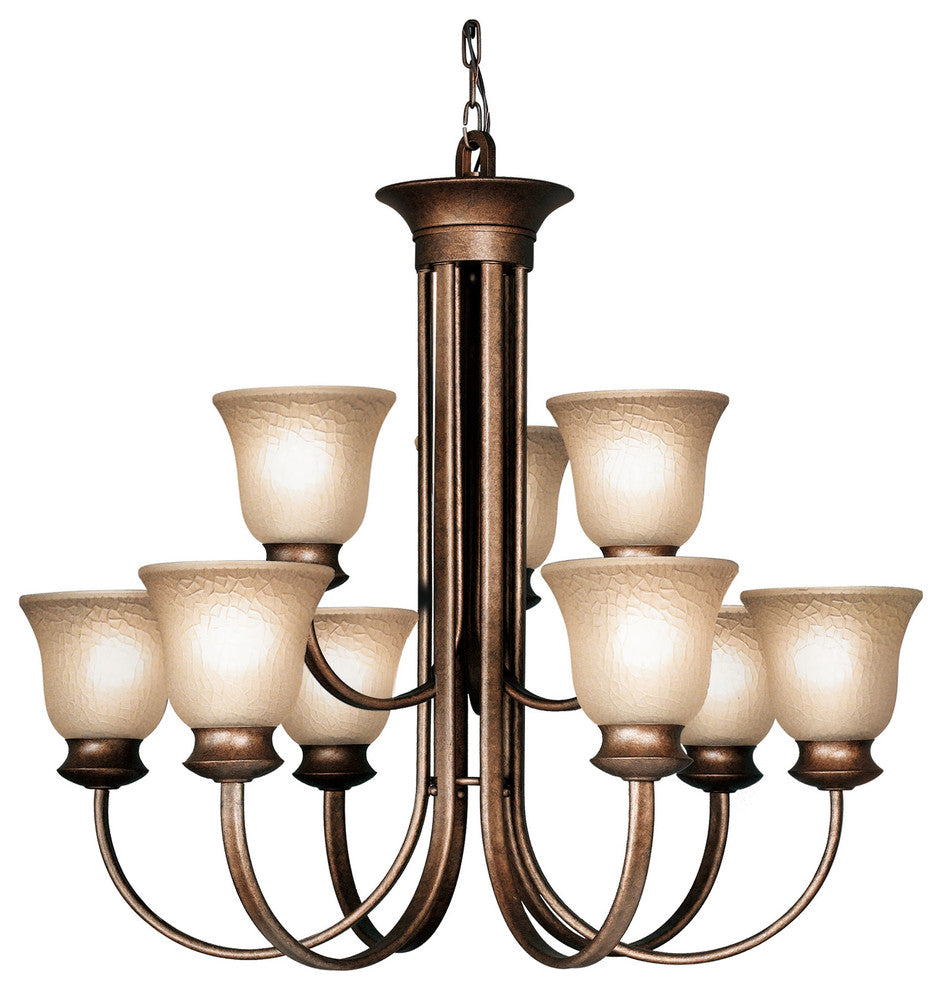 Dresden Chandelier, Bronze, 9-Light