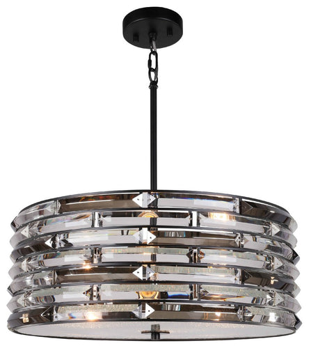 Woodbridge Lighting 159202 Lana Crystal Accent Drum Pendant, Large, 20.5