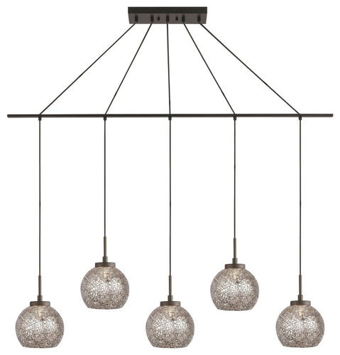 Woodbridge Lighting Elliptic Ball 5-Light Linear Pendant